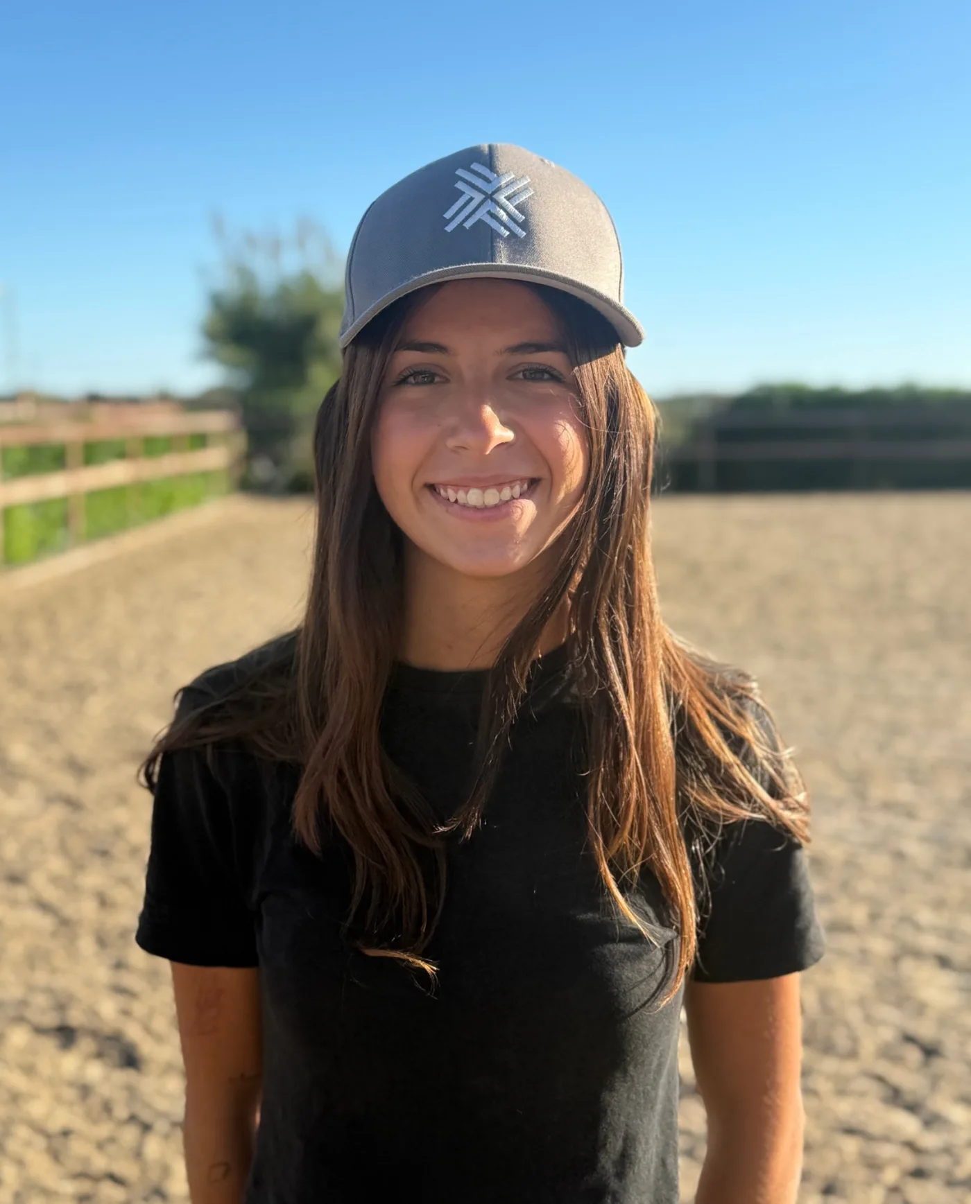 Sonia Cuadrado en la pista de Fonze Stables